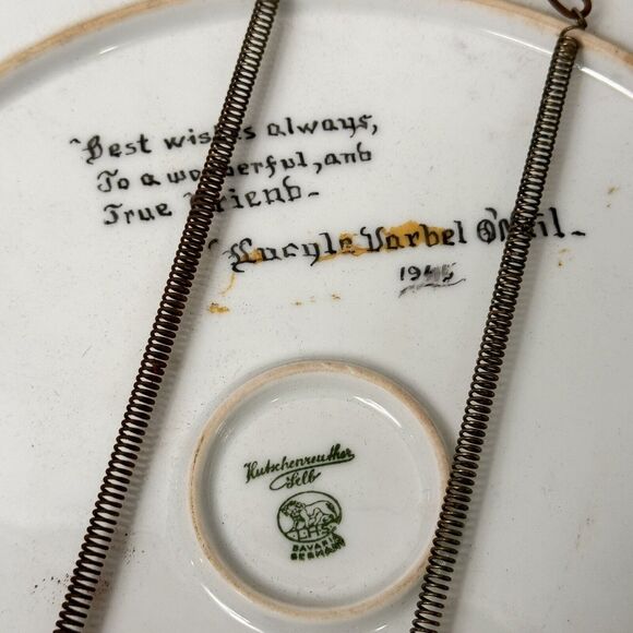 Sanders Mfg Co. "Order of the Eastern Star" plate, vintage bone china 13 inches - Picture 9 of 12